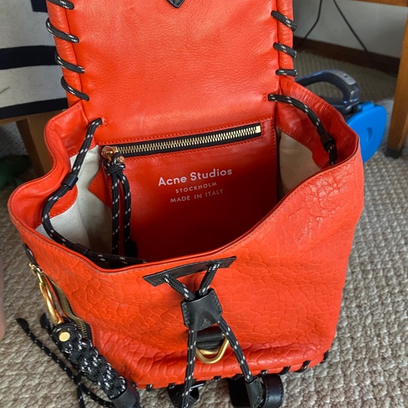 Acne Rope Backpack red leather - Picture 10 of 12